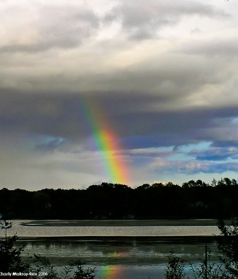 Rainbow over Buffalo Lake, Marquette County, Wisconsin